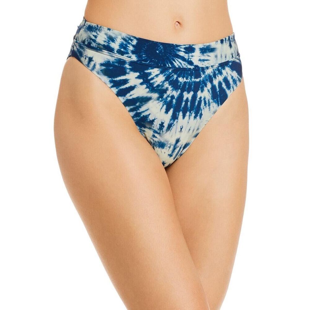 NWT Pilyq PQ Swim‎ Bottoms Small Deep Soul High Waist Bottom Full Coverage Blue
